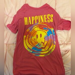 SHEIN Kids Happiness Tee - Pink and Yellow